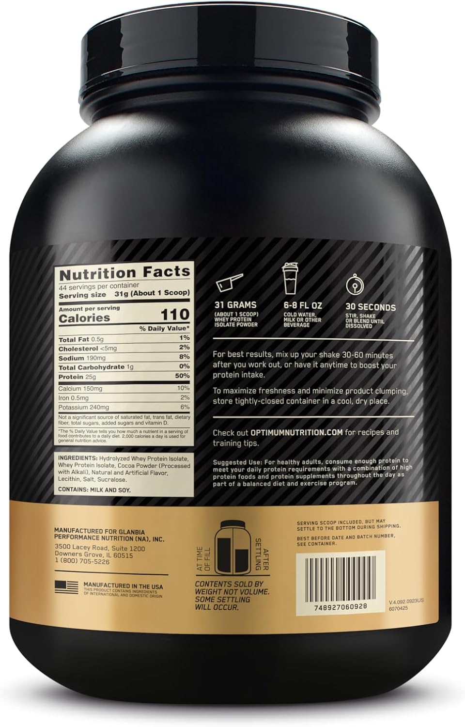Gold Standard 100% Isolate