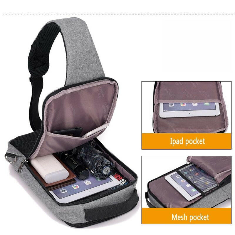 Secure Charge Anti-Theft USB Chest Bag