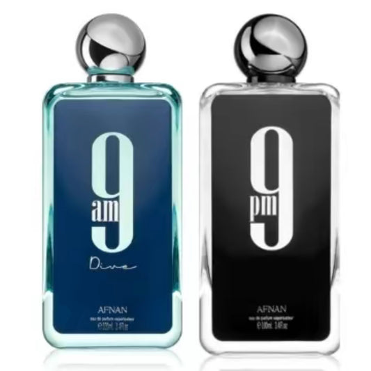 9AM DIVE & 9PM - by AFNAN pertumes 3.40z(100ml) _(2PC GIFT SET)
Fragrance Luxury