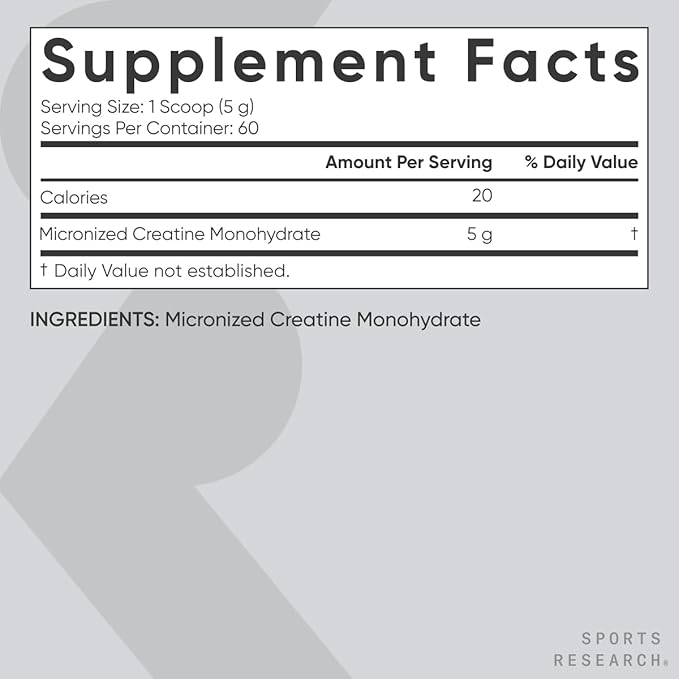 Creatine Monohydrate - Gain Lean Muscle, Improve Performance and Strength and Support Workout Recovery