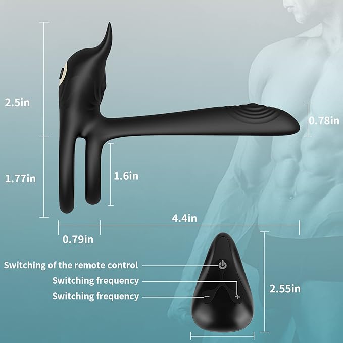 3-in-1 Dual Motor Couple Vibrator with Delay Ejaculation Penis Ring