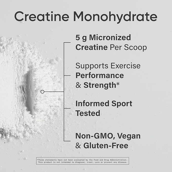 Creatine Monohydrate - Gain Lean Muscle, Improve Performance and Strength and Support Workout Recovery