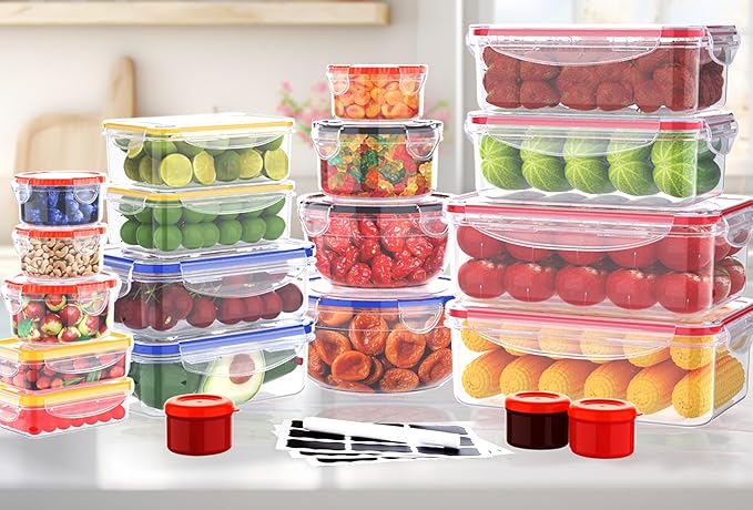 "Ultimate 40-Pc Airtight Food Storage Set: Leak-Proof Containers for Every Kitchen!"