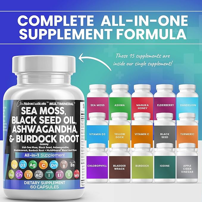 Ultimate Wellness Blend: Sea Moss, Black Seed Oil, Ashwagandha & More!