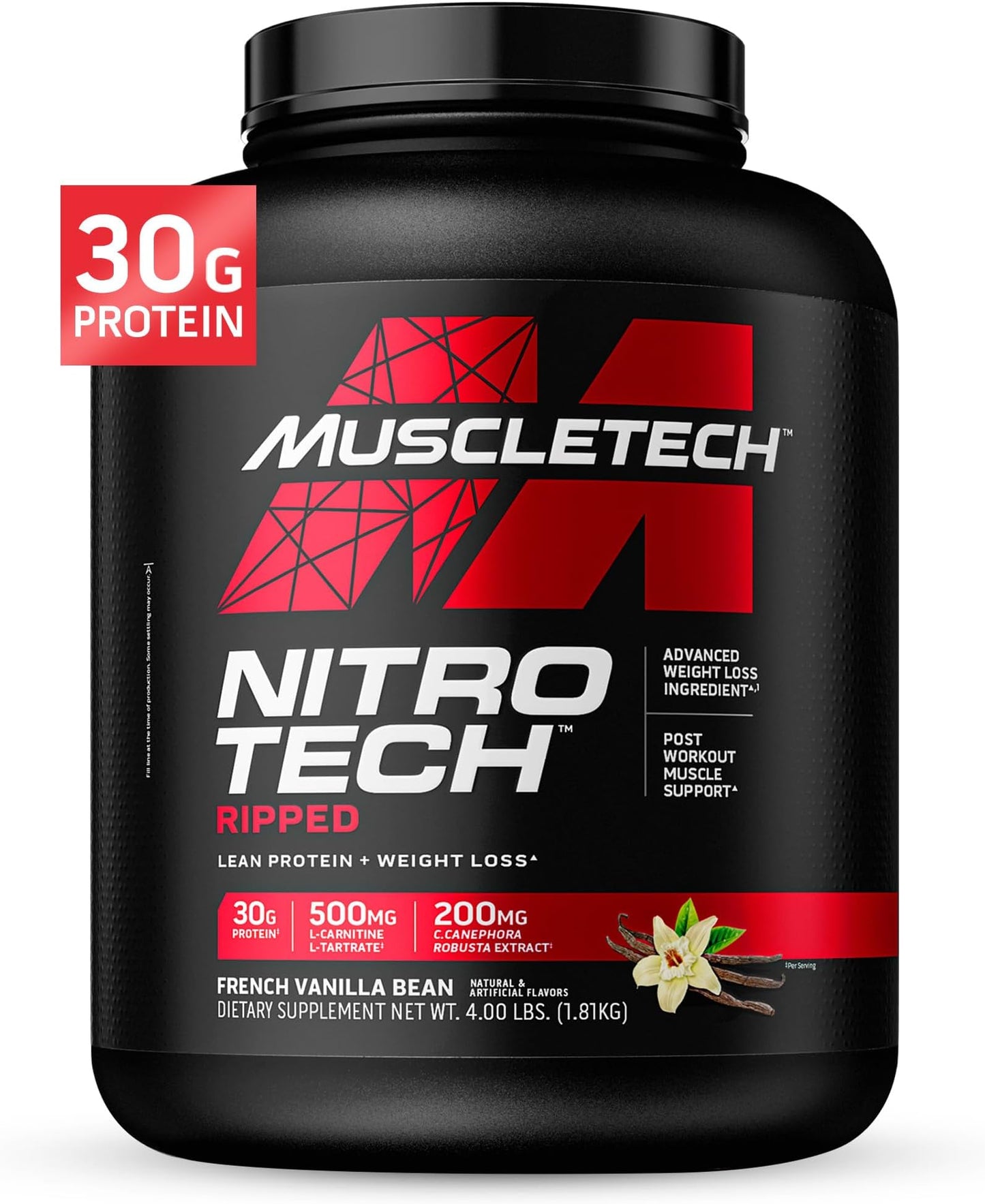 Whey Protein Powder Muscletech, 30g of Protein