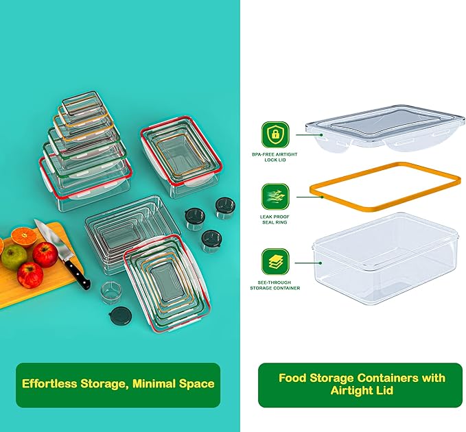 "Ultimate 40-Pc Airtight Food Storage Set: Leak-Proof Containers for Every Kitchen!"