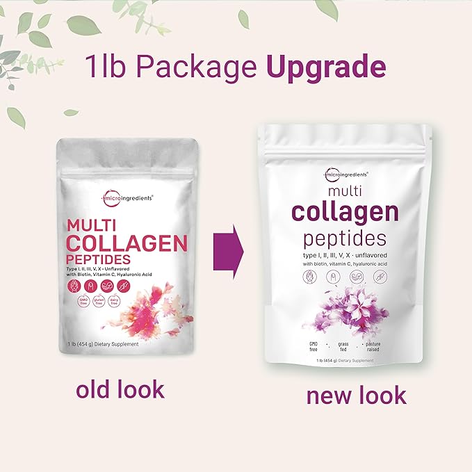 "Multi Collagen Peptides Powder: Unflavored, Keto & Paleo Friendly"