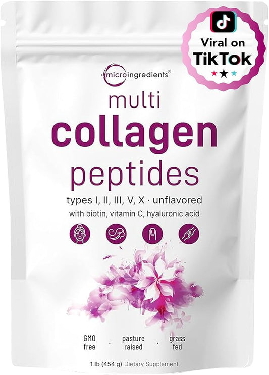 "Multi Collagen Peptides Powder: Unflavored, Keto & Paleo Friendly"