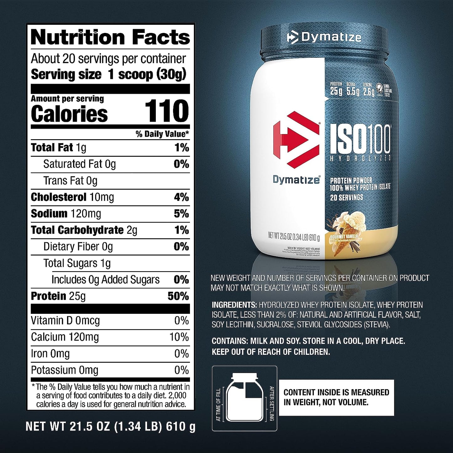 100% Whey Isolate Protein, 20 Servings