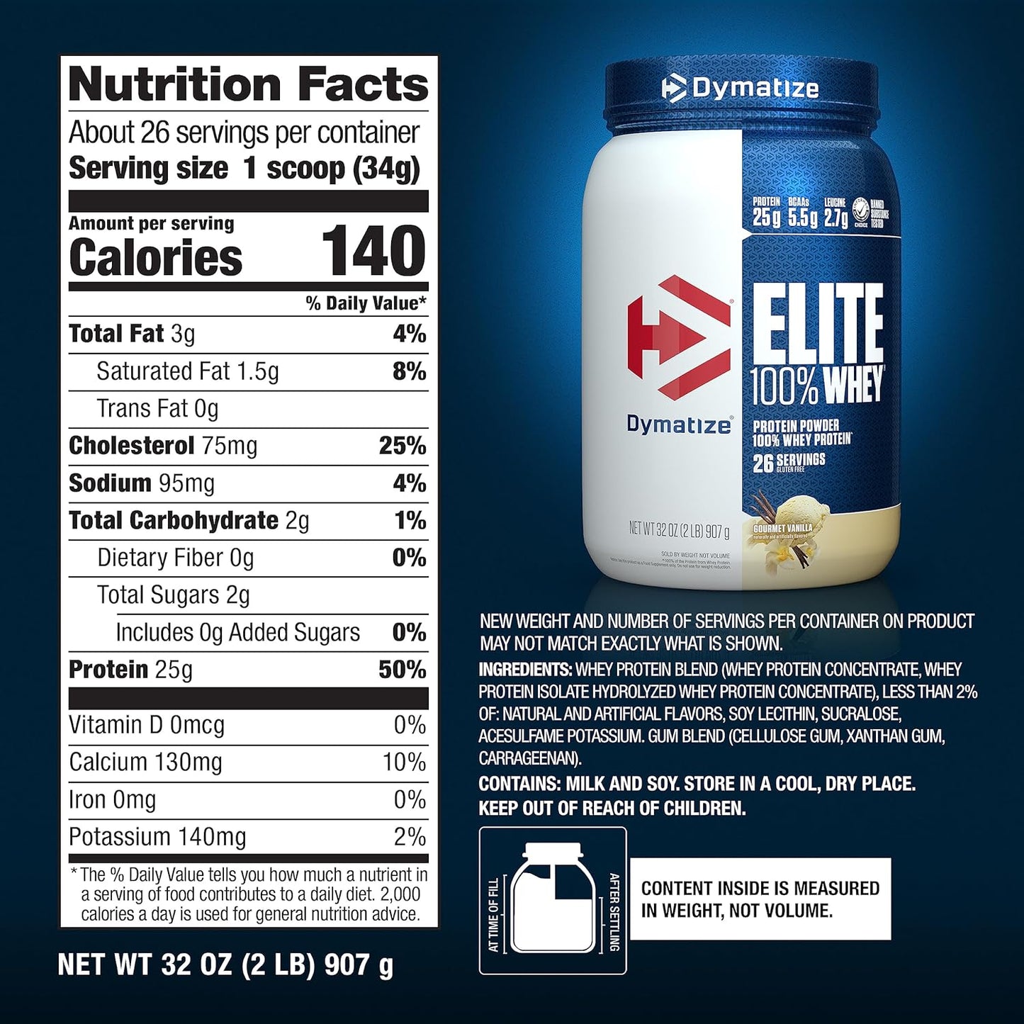 Elite 100% Whey Protein Powder