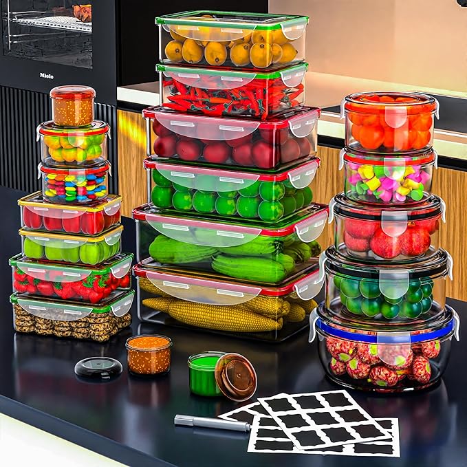 "Ultimate 40-Pc Airtight Food Storage Set: Leak-Proof Containers for Every Kitchen!"