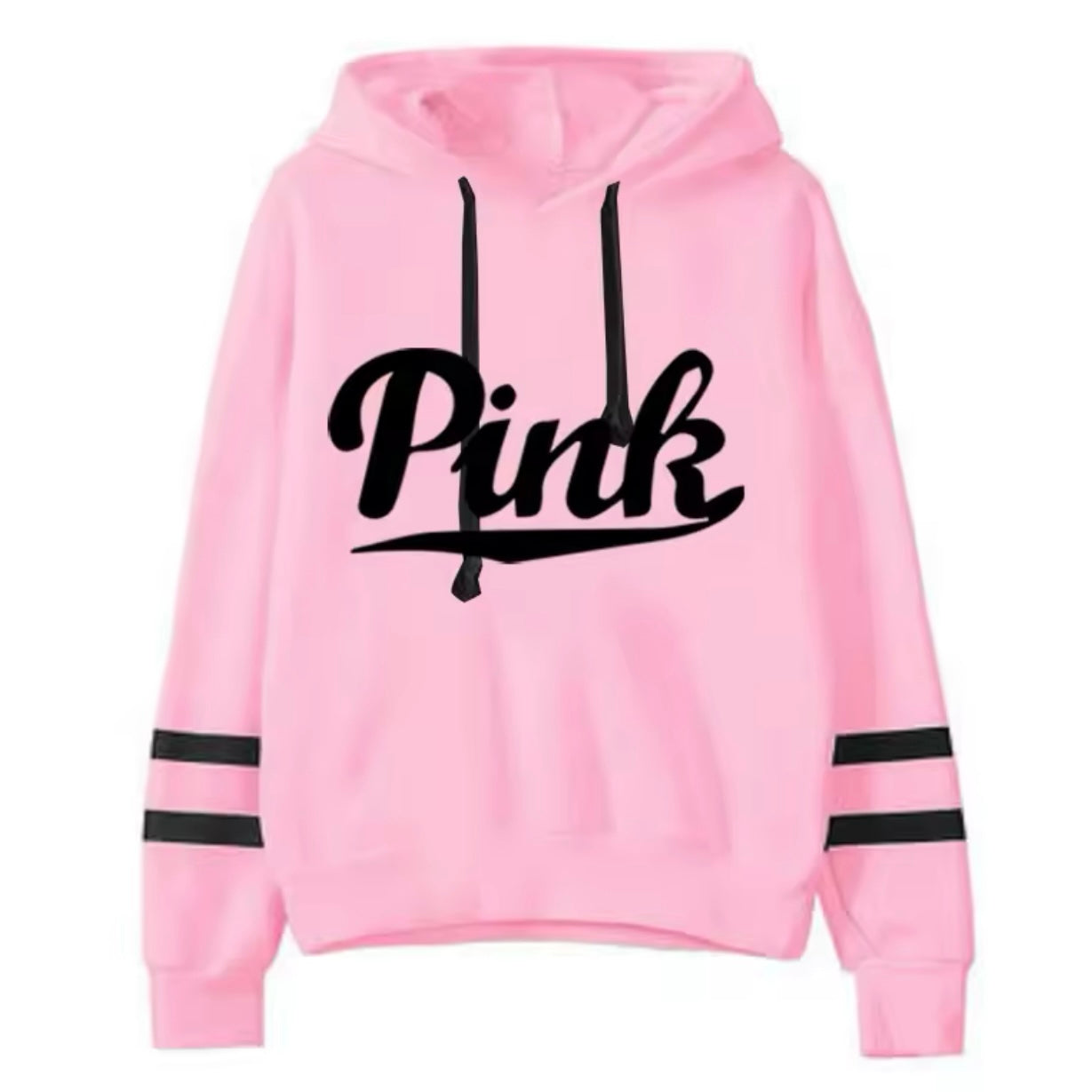 Hoodies Daily Women's Sweatshirts Stripe Woman Clothing Style Jogging.