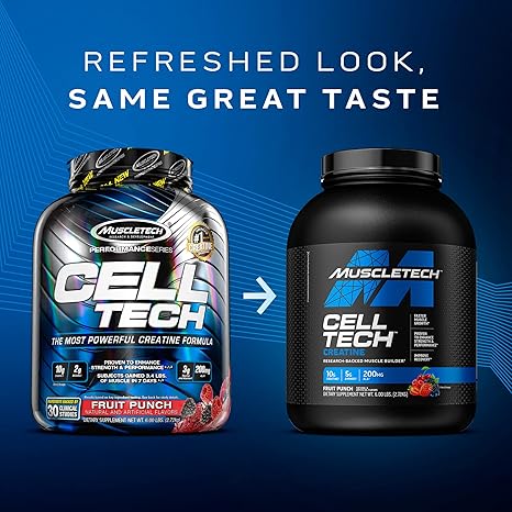 MuscleTech Mass Gainer Mass-Tech Extreme 2000 & Creatine Monohydrate Powder Cell-Tech