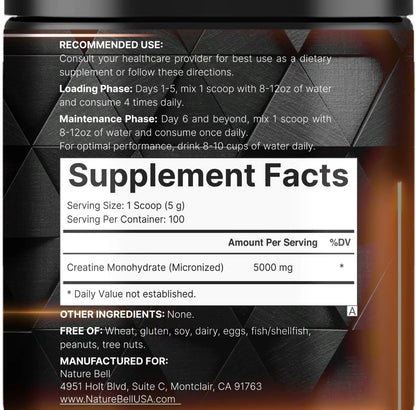 Pure Micronized Creatine Monohydrate Powder