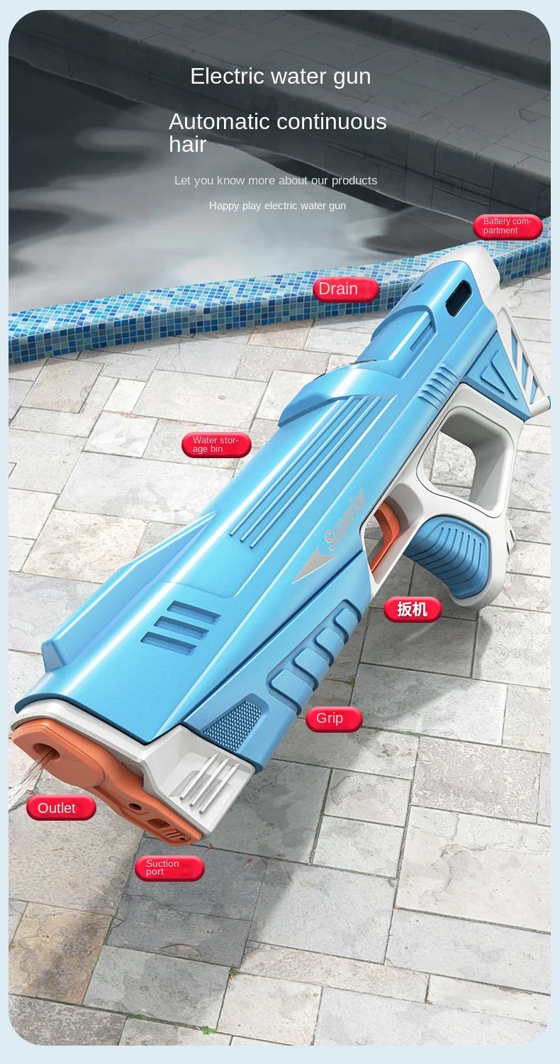 43cm Full Electric Water Storage Gun - Ultimate Summer Fun Toy