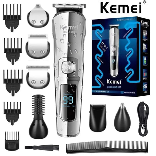 Original Kemei All-in-One Hair Trimmer for Men – Face & Beard Grooming Kit, Electric Hair Clipper, Waterproof