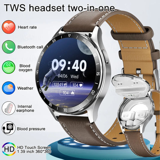 Smart 2 in 1 Watch with TWS Bluetooth Earbuds