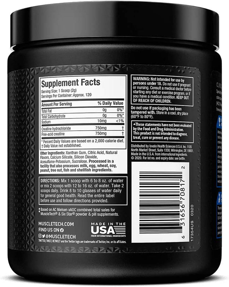 Cell-Tech Creatine Hydrochloride Powder (120 Servings)