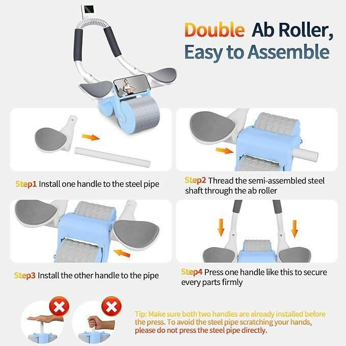 Ab Roller with Elbow Support for Intense Core Workouts