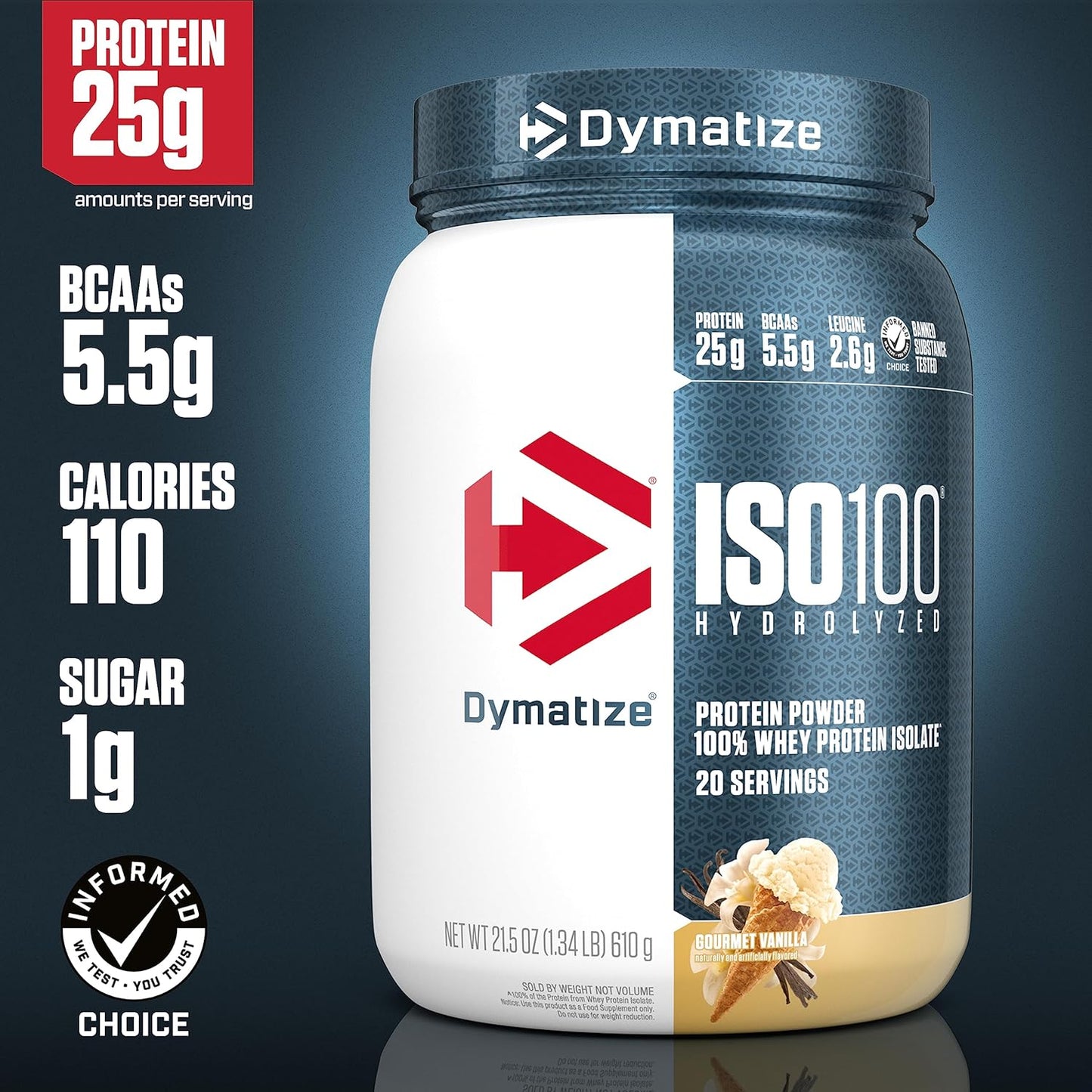 100% Whey Isolate Protein, 20 Servings