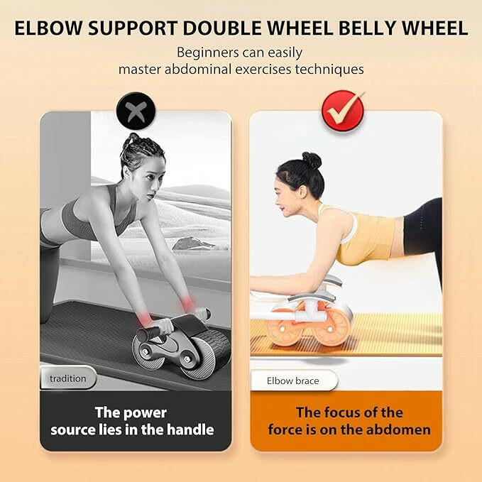 Ab Roller with Elbow Support for Intense Core Workouts